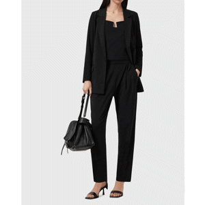 AllSaints Aleida Lightweight Black Tri Trousers